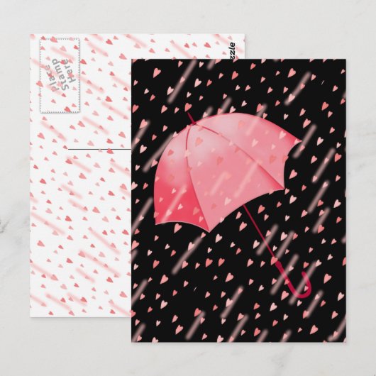 UMBRELLA SHOWERS OF LOVE by SHARON SHARPE Briefkaart (Voorkant / Achterkant)