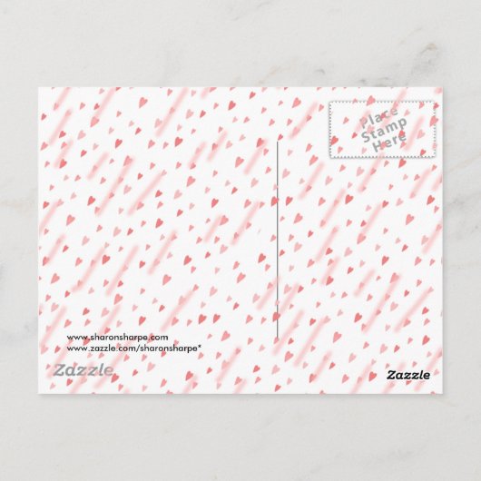 UMBRELLA SHOWERS OF LOVE by SHARON SHARPE Briefkaart (Achterkant)