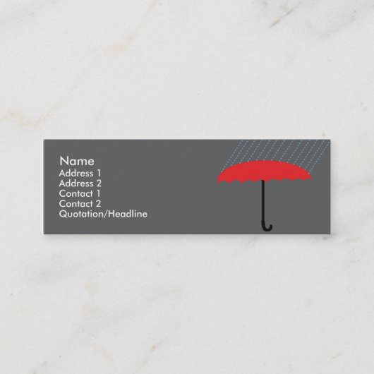 Umbrella - Skinny Mini Visitekaartje (Voorkant)
