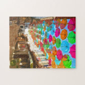 Umbrella Sky -Agueda-Portugal Jigzaag Puzzle Legpuzzel (Horizontaal)