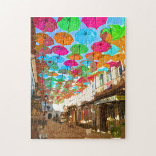 Umbrella Sky -Agueda-Portugal Jigzaag Puzzle Legpuzzel