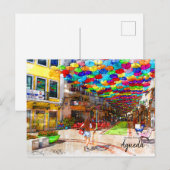 Umbrella Sky Project Agueda Portugal Briefkaart (Voorkant / Achterkant)