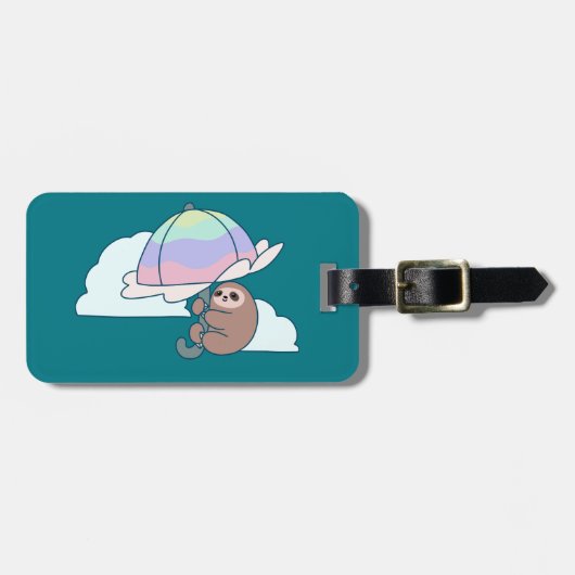 Umbrella Sloth Bagagelabel (Voorkant horizontaal)