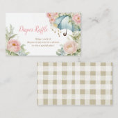 Umbrella Spring Luier Raffle Insert Kaart (Voorkant / Achterkant)