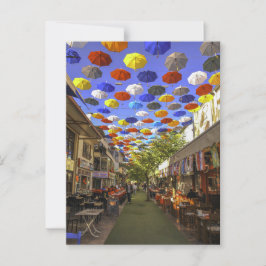 Umbrella Street Antalya Turkije Fotografie Briefkaart