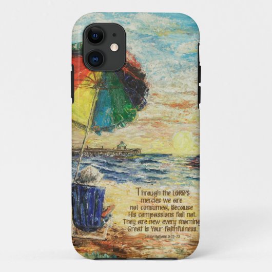 Umbrella Sunrise Lamentations 3:22-23 Case-Mate iPhone Case (Achterkant)