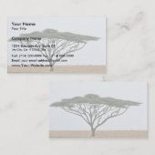 Umbrella Thorn Acacia Tree Visitekaartje (Voorkant / Achterkant)