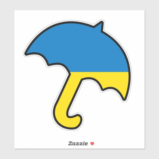 Umbrella van Oekraïne Sticker (Vel)