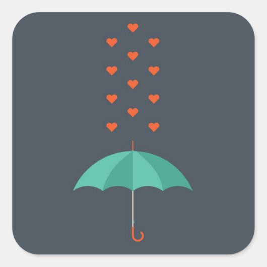 Umbrella Vierkante Sticker (Voorkant)