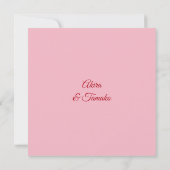 Umbrellas en Lady Custom Wedding Invitation Kaart (Achterkant)