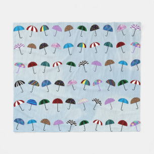 Umbrellas Fleece Blanket Deken