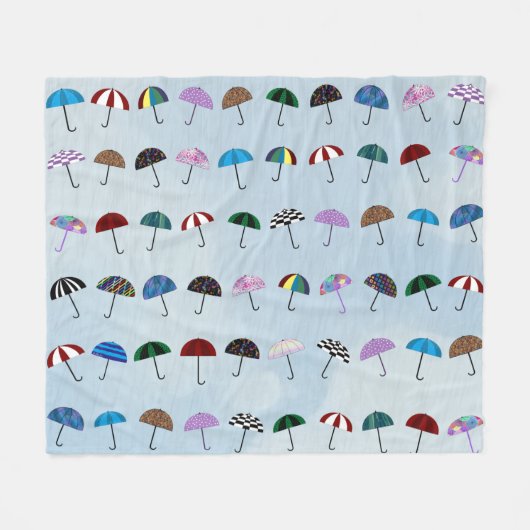 Umbrellas Fleece Blanket Deken (Voorkant (Horizontaal))