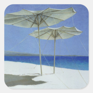 Umbrellas Griekenland 1995 Vierkante Sticker