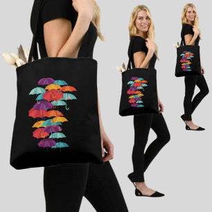 Umbrellas Pattern Tote Bag