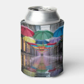 Umbrellas Rain Street Can Sleeve Blikjeskoeler (Blikje Voorkant)