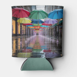 Umbrellas Rain Street Can Sleeve Blikjeskoeler