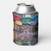 Umbrellas Rain Street Can Sleeve Blikjeskoeler (Blikje Achterkant)