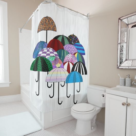 Umbrellas Shower Curtain Douchegordijn (In situ)