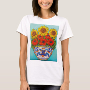 Umbria Bouquet Poppy Sunflower T-Shirt