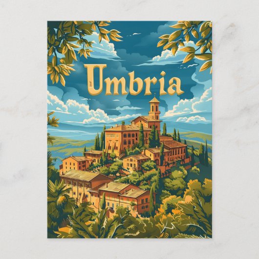 Umbrië Italië Briefkaart (Voorkant)