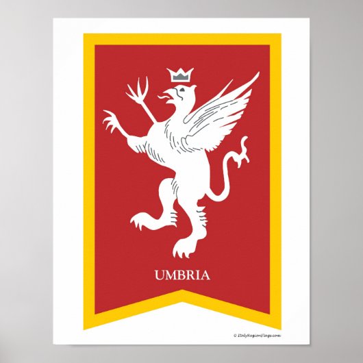Umbrië Italië Regio Crest Art Print (Voorkant)