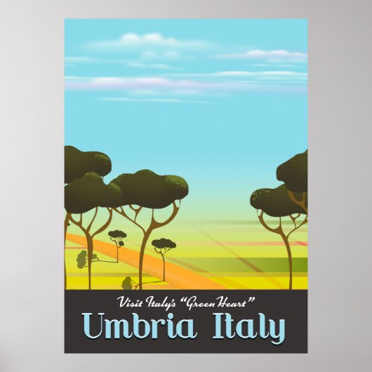 Umbrië Italië reisposter Poster (Voorkant)