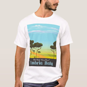 Umbrië Italië reisposter T-shirt