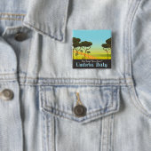 Umbrië Italië reisposter Vierkante Button 5,1 Cm (In situ)