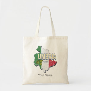 Umbrië Italië Retro Regio Kaart  Souvenir Tote Bag
