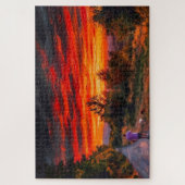 Umbriësche Zonsondergangswandeling: Galerij-editie Legpuzzel (Verticaal)