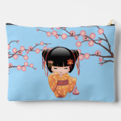 Ume Kokeshi Doll - Japans Geisha Meisje Blauw Etui (Achterkant)