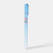 Ume Kokeshi Doll - Japans Geisha Meisje Blauw iPhone 15 Case (Rechterkant)