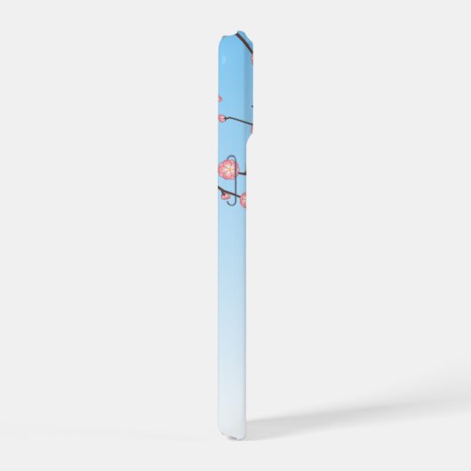 Ume Kokeshi Doll - Japans Geisha Meisje Blauw iPhone 15 Case (Rechterkant)