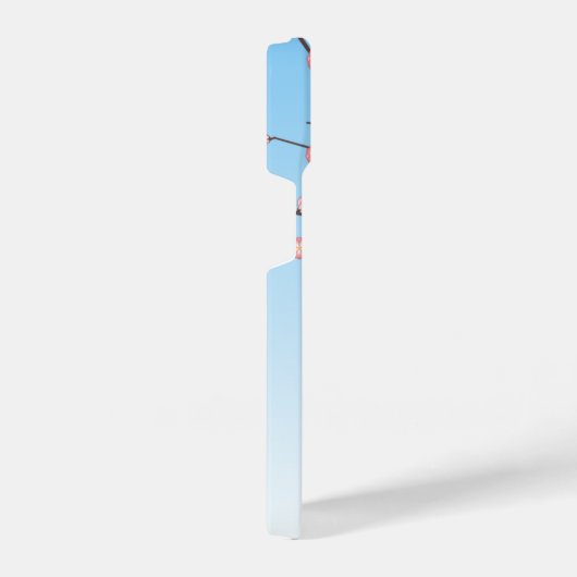 Ume Kokeshi Doll - Japans Geisha Meisje Blauw iPhone Hoesje (Rechterkant)