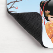 Ume Kokeshi Doll - Japans Geisha Meisje Blauw Muismat (Hoek)