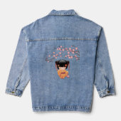 Ume Kokeshi Doll - Japans Geisha Meisje Denim Jacket (Achterkant)