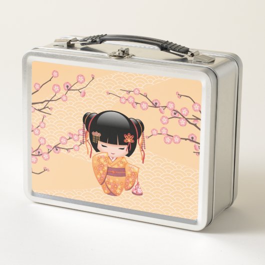 Ume Kokeshi Doll - Japanse peach Geisha Girl (Voorkant)