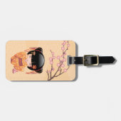 Ume Kokeshi Doll - Japanse peach Geisha Girl Bagagelabel (Voorkant horizontaal)