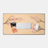 Ume Kokeshi Doll - Japanse peach Geisha Girl Bureaumat (Keyboard & Muis)