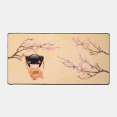 Ume Kokeshi Doll - Japanse peach Geisha Girl Bureaumat (Voorkant)