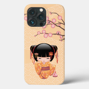 Ume Kokeshi Doll - Japanse peach Geisha Girl Case-Mate iPhone Case