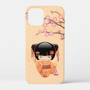 Ume Kokeshi Doll - Japanse peach Geisha Girl Case-Mate iPhone Case