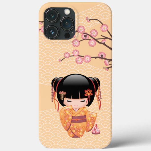 Ume Kokeshi Doll - Japanse peach Geisha Girl Case-Mate iPhone Case (Achterkant)