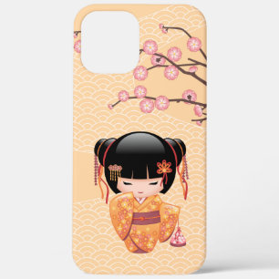 Ume Kokeshi Doll - Japanse peach Geisha Girl Case-Mate iPhone Case