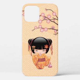 Ume Kokeshi Doll - Japanse peach Geisha Girl Case-Mate iPhone Case