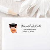 Ume Kokeshi Doll - Japanse peach Geisha Girl Etiket (Insitu)