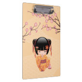 Ume Kokeshi Doll - Japanse peach Geisha Girl Klembord (Rechts)