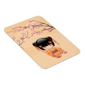 Ume Kokeshi Doll - Japanse peach Geisha Girl Magneet (Rechterzijde)