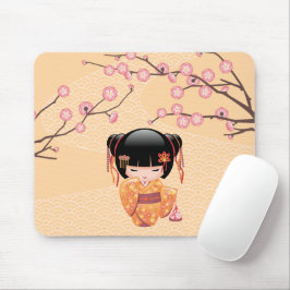 Ume Kokeshi Doll - Japanse peach Geisha Girl Muismat