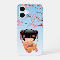 Ume Kokeshi Pop - Japanse Geisha Meisje Blauw